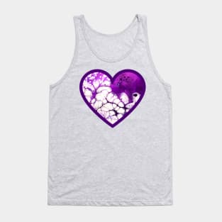 Lavender/Purple Paint Pour Heart Tank Top